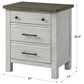 Eastern Shore Timber Ridge 2 Drawer Nightstand in Weather White and Sierra Brown, , large