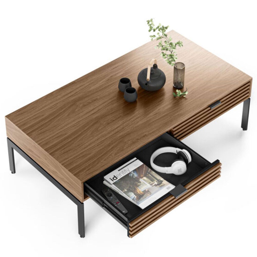 BDI Cora Coffee Table in Natural Walnut and Black, , large