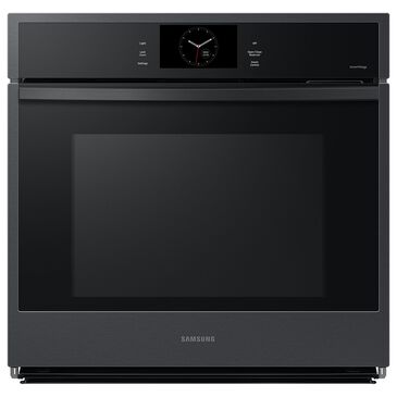 Samsung 30" Smart Single Wall Oven With Steam Cook in Matte Black Steel, , large