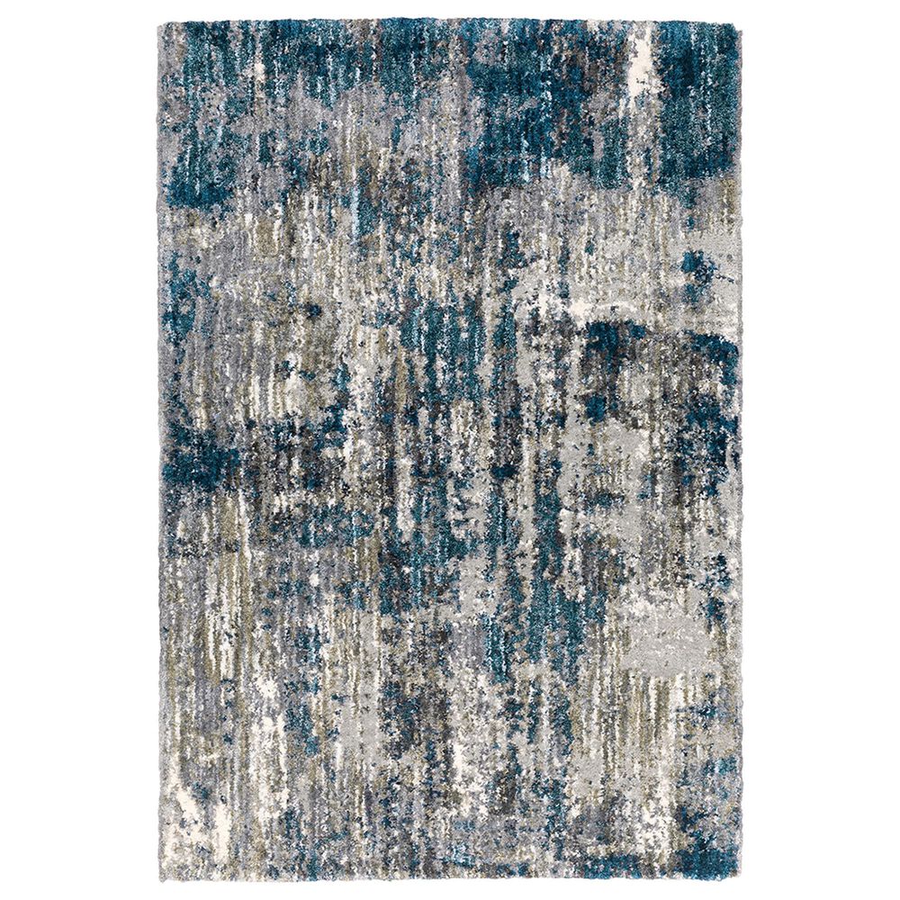 Oriental Weavers Aspen Shag Distressed 2061L 7"10" x 10"10" Gray Area Rug, , large