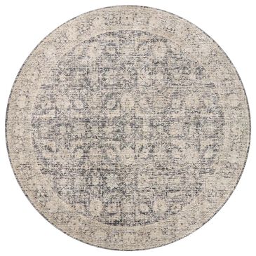 Amber Lewis x Loloi Alie 5"3" Round Charcoal and Beige Area Rug, , large