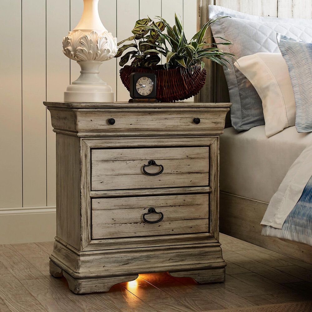 Kincaid Selwyn Parkland 3-Drawer Nightstand in Cottage White, , large