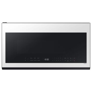 Samsung Bespoke 2.1 Cu. Ft. Smart Over-The-Range Microwave with Auto-Dimming Glass Touch Controls and LED Display in White Glass, , large