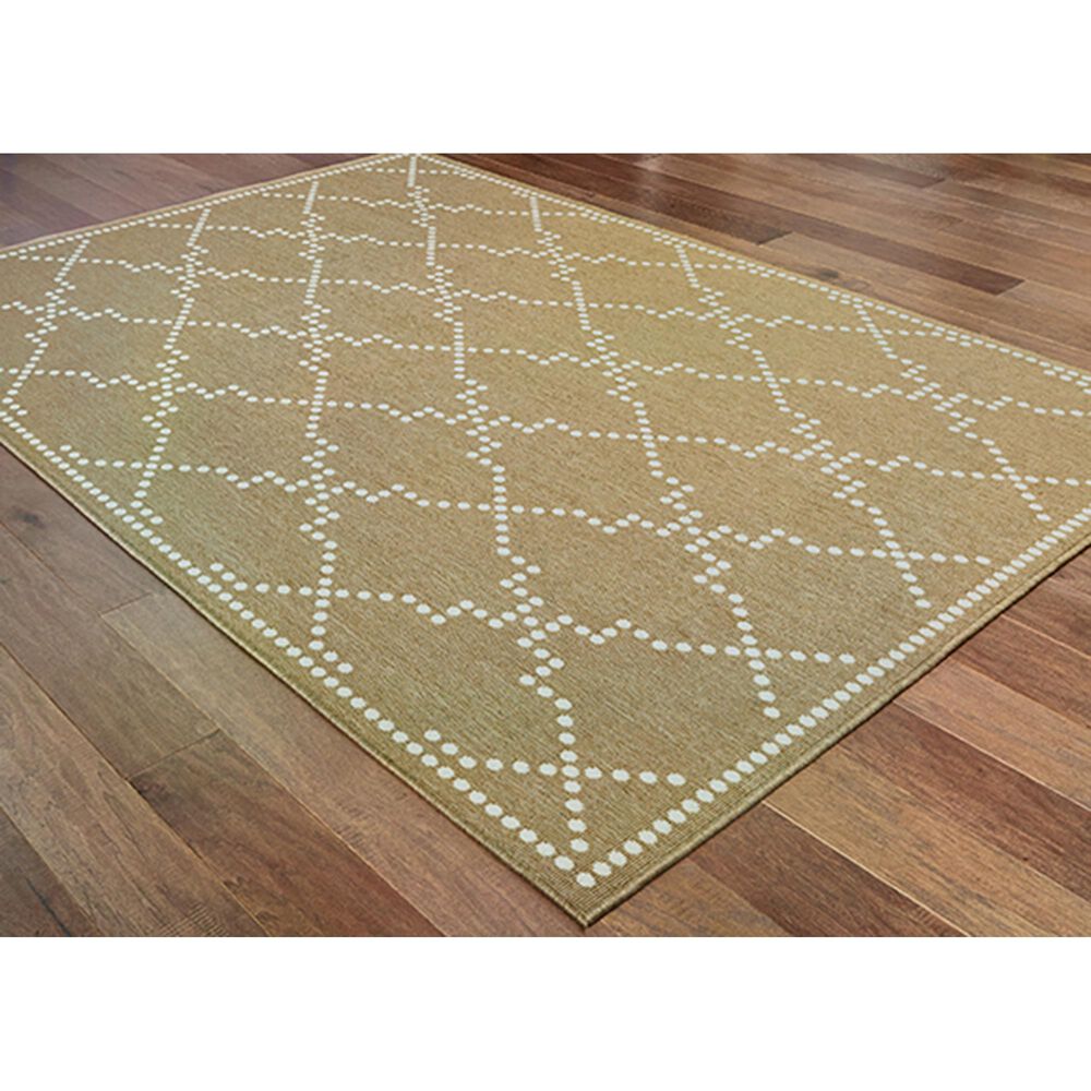 Oriental Weavers Marina 7765Y 5&#39;3&quot; x 7&#39;6&quot; Tan and Ivory Area Rug, , large