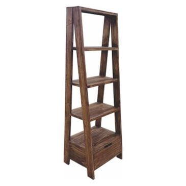 Santa Fe Rustic Vertical Ladder Bookcase in Holland Wax, , large