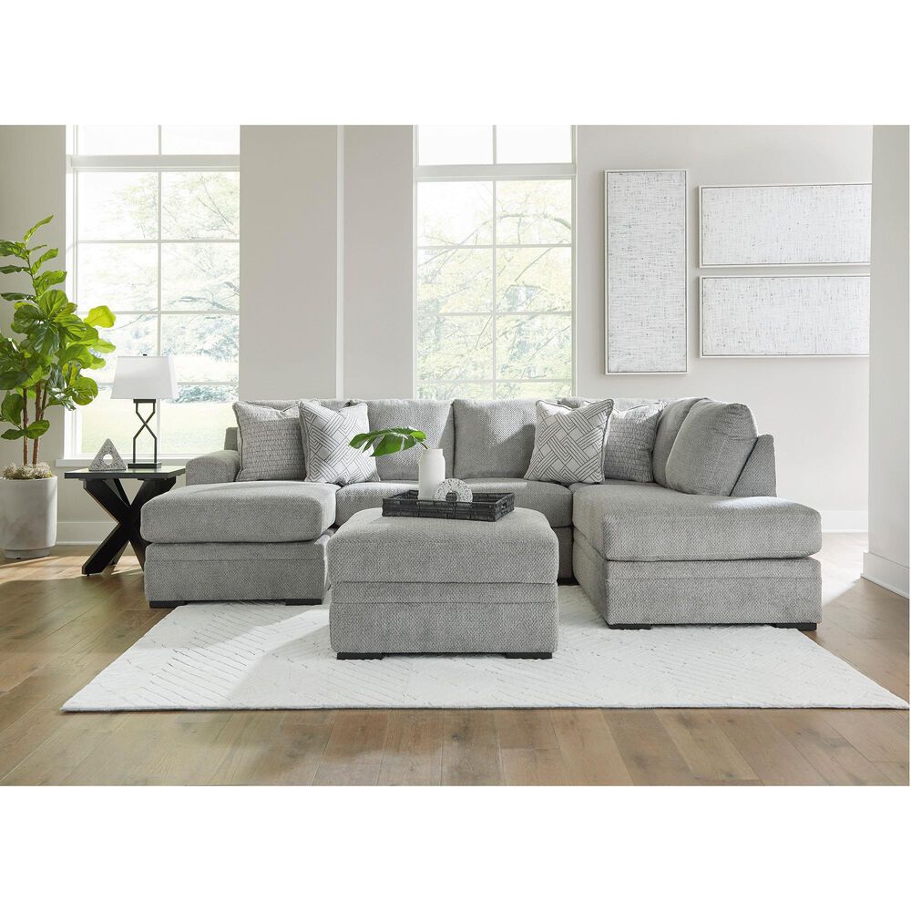 Signature Design by Ashley Casselbury 2-Piece Left Facing Sectional with Chaise in Cement, , large