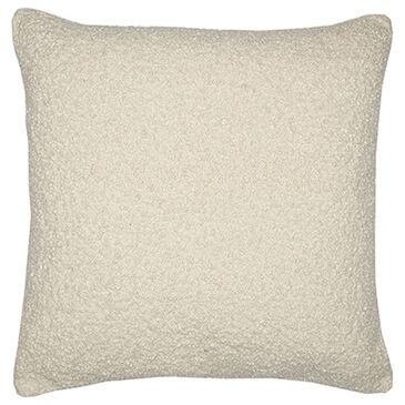 L.R. Home Boucle 18" x 18" Throw Pillow in Ivory, , large