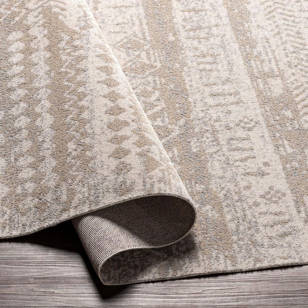 Surya Lavadora 2&#39;7&quot; x 7&#39;3&quot; Light Gray, Light Beige and Cream Runner, , large