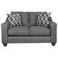 J Cooper USA Galaxy Stationary Loveseat in Cinder, , large