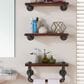 Blue River Conrad 20" Floating Wall Shelf in Gray and Walnut, , large