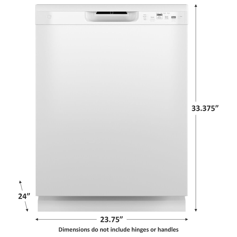 GE Appliances 24 &quot; Built-In Dishwasher with Front Controls in White, , large