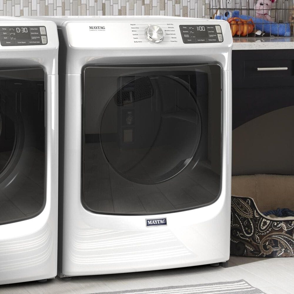 Maytag 7.3 Cu. Ft. Electric Dryer with 12 Dry Cycles in White, , large