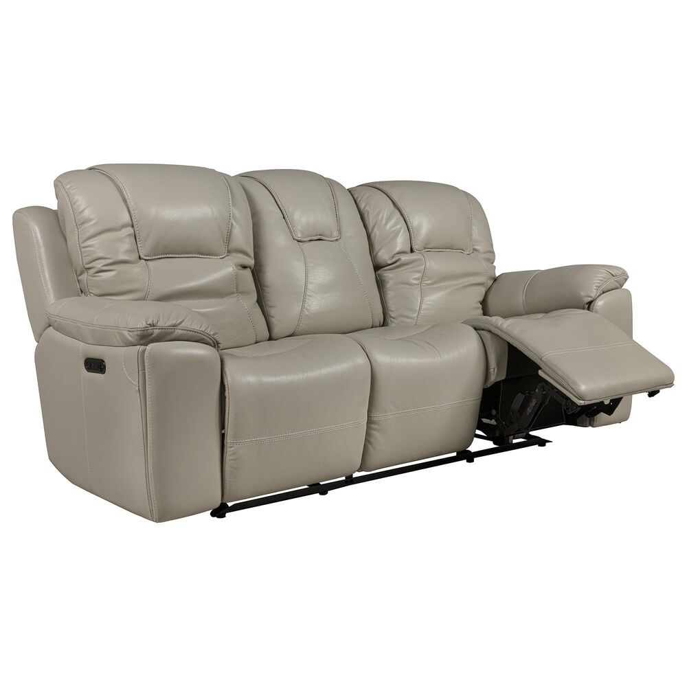 Bassett Chandler Power Reclining Sofa with Power Headrest in Linen, , large