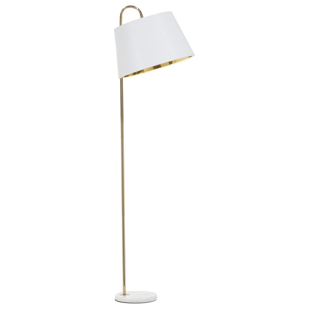 Maple and Jade Modern Floor Lamp in Gold and White, , large