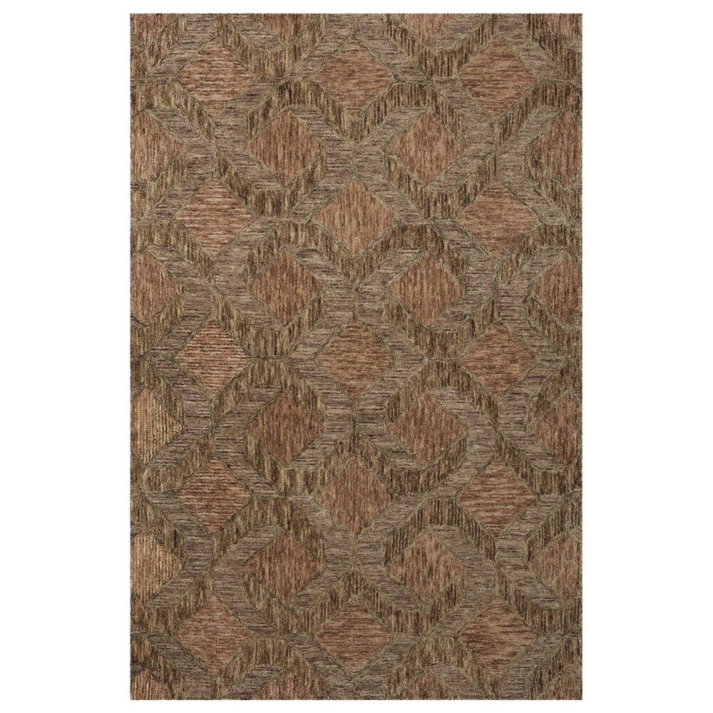 Loloi II Varena 3"6" x 5"6" Rust and Bark Area Rug, , large