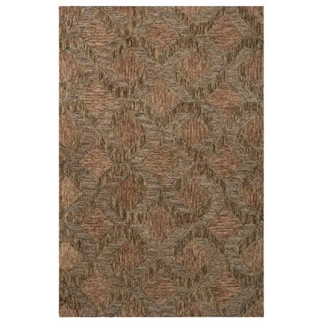 Loloi II Varena 3"6" x 5"6" Rust and Bark Area Rug, , large