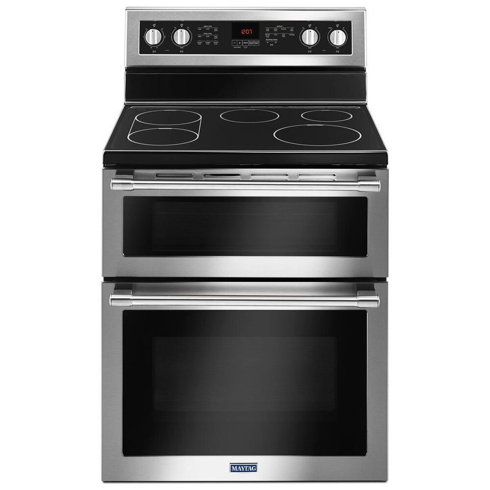 Maytag 6.7 Cu. Ft. 30" Wide Double Oven Electric Range with True Convection, , large
