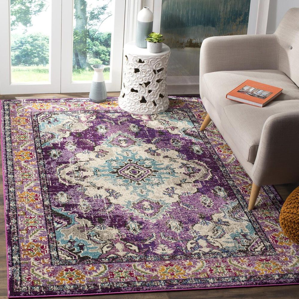 Safavieh Monaco MNC243L-10 10&#39; x 14&#39; Violet/Light Blue Area Rug, , large