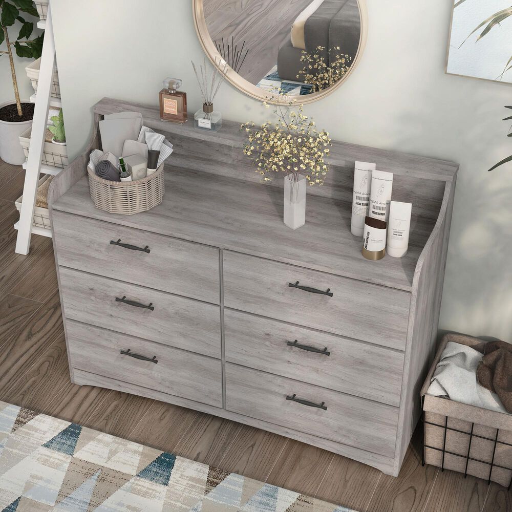 Furniture of America Kingsley 6-Drawer Dresser in Coastal White, , large