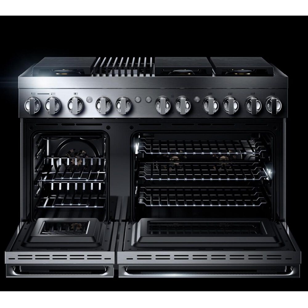 Jenn-Air Noir 48&quot; Professional Range with Gas Grill in Stainless Steel, , large