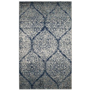 Safavieh Madison MAD604G-4 4" x 6" Navy/Silver Area Rug, , large