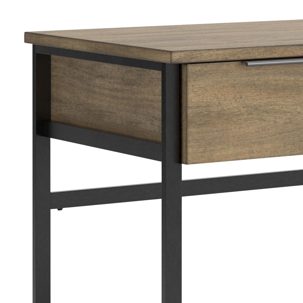 Signature Design by Ashley Montia 67&quot; Writing Desk in Light Brown and Gunmetal Gray, , large