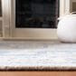 Safavieh Micro-Loop 11" x 15" Ivory and Blue Area Rug, , large