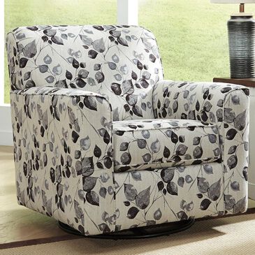 Signature Design by Ashley Abney Swivel Accent Chair in Platinum, , large