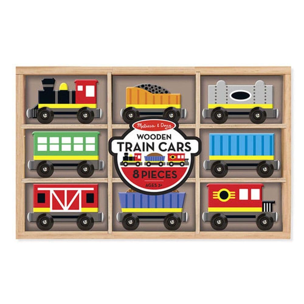 Melissa & Doug Wooden Train Cars, , large