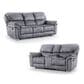 Furniture of America Byron 2-Piece Manual Reclining Living Room Set in Gray, , large