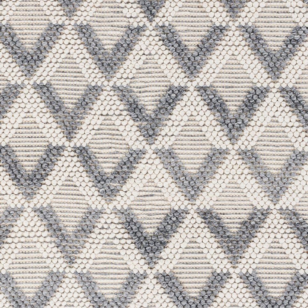 Surya Daffodil Geometric 2&#39;6&quot; x 8&#39; Light Grey and Natural Runner, , large