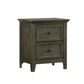 Hawthorne Furniture San Mateo 2 Drawer Nightstand in Gray, , large