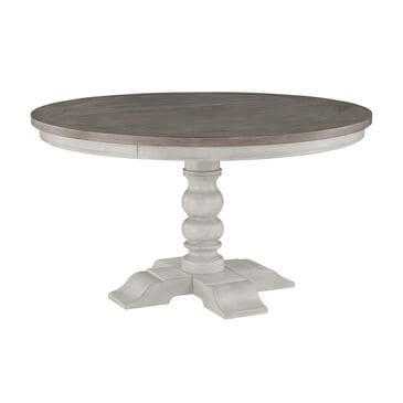 Davis International French Country Round Dining Table in White and Gray/Brown , , large