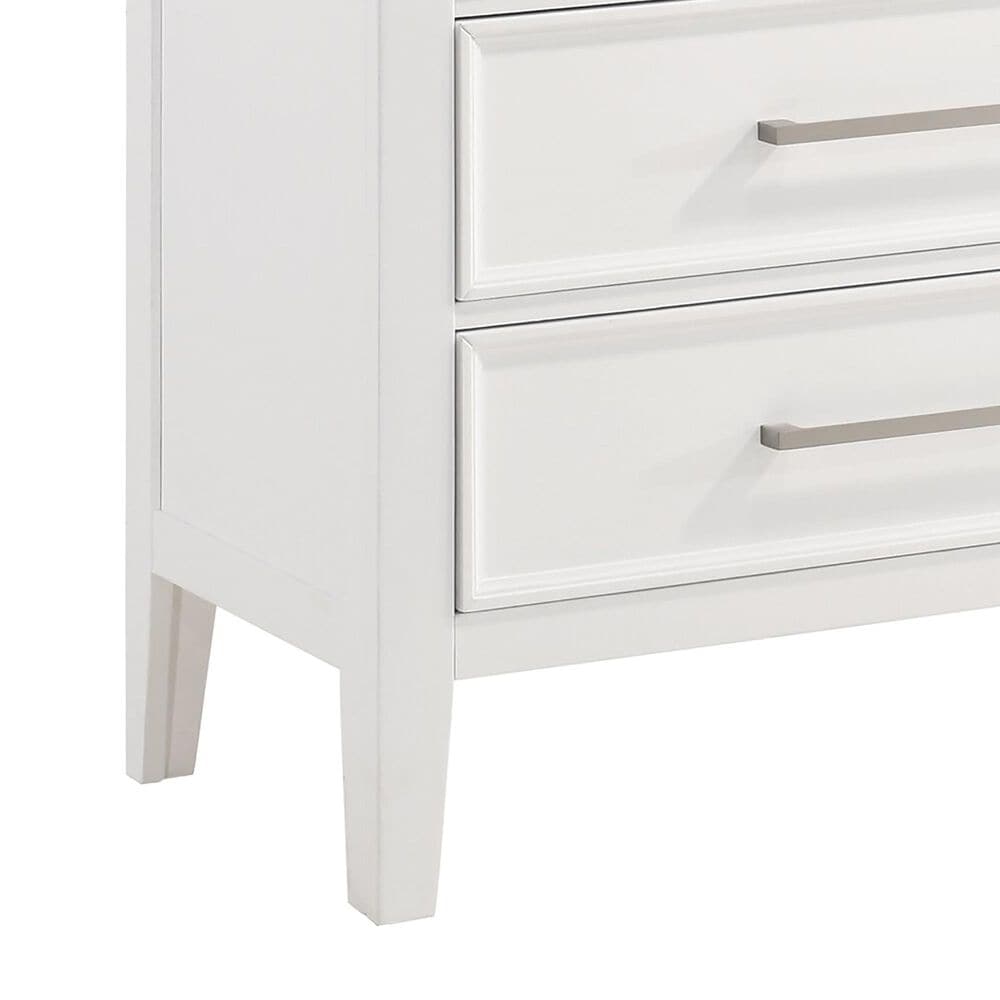 New Heritage Design Andover 5 Drawer Chest in White, , large