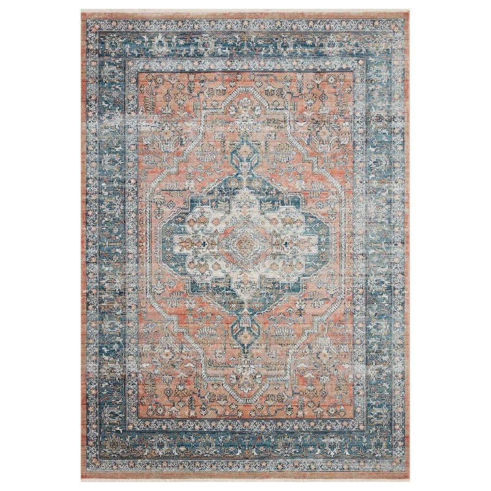 Magnolia Home Elise ELI-01 2"8" x 4" Coral and Blue Area Rug, , large