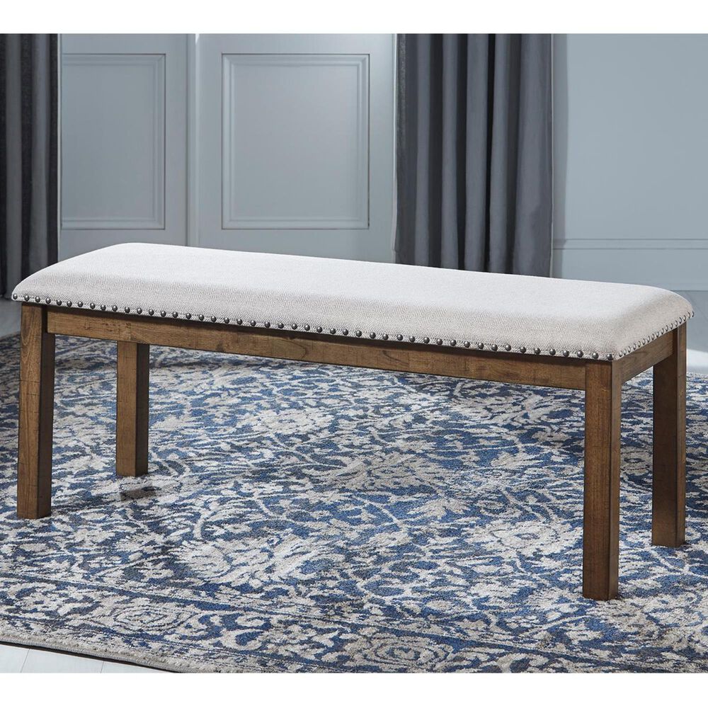 Signature Design by Ashley Moriville Upholstered Bench in Beige, , large