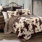 HiEnd Accents Elsa 3-Piece King Quilt Set in Brown, , large