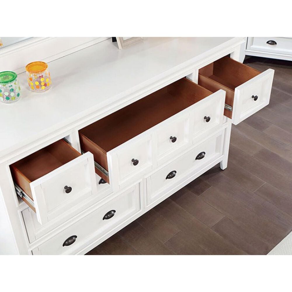 Furniture of America Castile 7-Drawer Dresser Only in White, , large