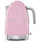 Smeg 1.7L Stainless Steel Retro Style Electric Kettle in Pink, , large