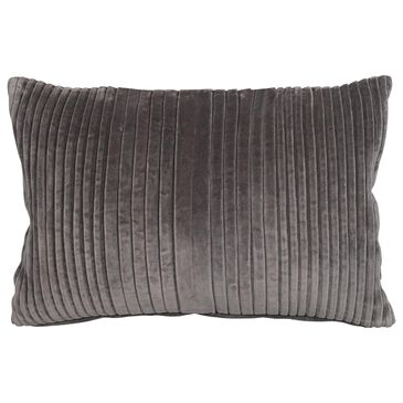 Jeffan International Maisie 13" x 21" Pleated Lumbar Pillow in Grey, , large