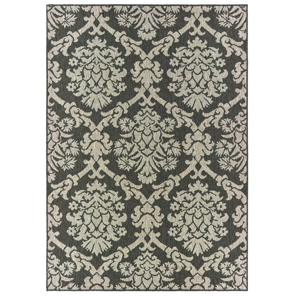 Oriental Weavers Latitude 8020K 1"10" x 7"6" Grey Runner, , large