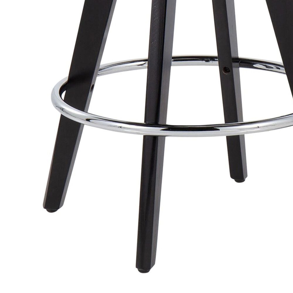 Lumisource Cosmo 26&quot; Swivel Counter Stool with Black Cushion in Black and Chrome &#40;Set of 2&#41;, , large