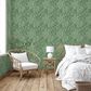 Tempaper Canvas Palm 198" x 20.5" Peel and Stick Wallpaper in Green Grove, , large