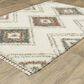 Oriental Weavers Axis AX07A 6"7" x 9"6" Ivory Area Rug, , large