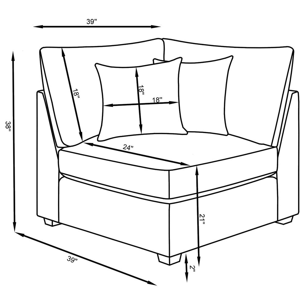 Pacific Landing Cambria 6-Piece Modular Sectional in Grey, , large