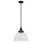 Hunter Cypress Grove 13" 1-Light Pendant in Onyx Bengal, , large