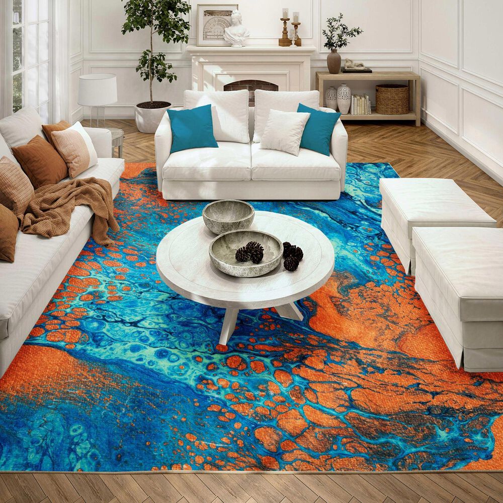 Buy THE HOME TALK Polyester Floor Carpet, Area Rugs for Living Room, Bed  Room, Hall, Coffee Table, Parties & Gatherings, Machine Made Polyester Rugs
