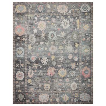 Loloi II Elysium 7"10" Round Charcoal and Multicolor Area Rug, , large