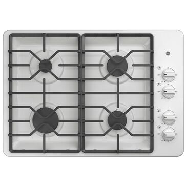 GE Appliances 30" Built-In Gas Cooktop in White, , large