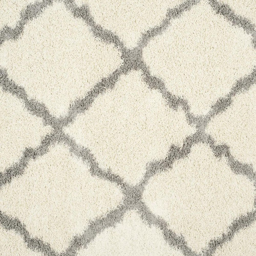 Safavieh Dallas Shag SGD257F-210 2&#39;3&quot; x 10&#39; Ivory/Grey Runner, , large